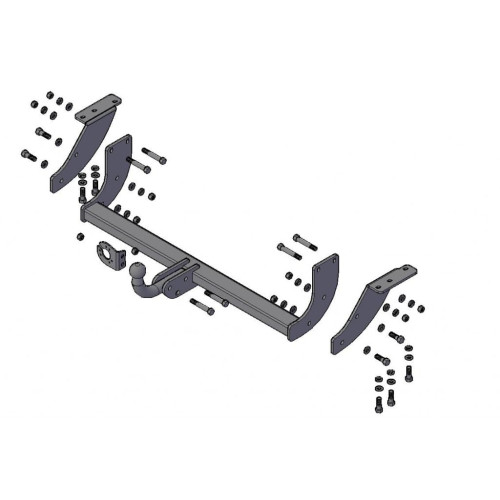 7160 Трейлер Фаркоп для Mitsubishi ASX 2010-2022, Citroen C4 Aircross 2012-2016, Peugeot 4008 2012-2016. Требуется подрезка бампера. Тип шара: A. Нагрузки: 1200/60 кг, масса фаркопа 17,8 кг (без электрики в комплекте)