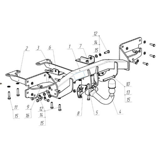 7355-D2 ORIS Фаркоп на Land Rover Rang Rover IV 2012-2022 без выреза в бампере. Тип шара: D2 (вертикально-съемный с ключом). Нагрузки: 3500/140 кг, масса фаркопа 35 кг (без электрики в комплекте)
