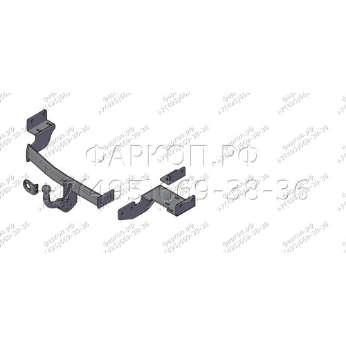 7360 Трейлер Фаркоп для Hyundai Santa Fe 2018-2021, Kia Sorento Prime 2015-2020 (турбодизель 2.2, 4WD). Требуется подрезка бампера. Тип шара: A. Нагрузки: 1100/50 кг, масса фаркопа 19 кг (без электрики в комплекте)