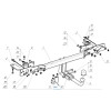 9020-A ORIS Фаркоп на Belgee X70 2024-, Geely Atlas Pro 2021-2024 без выреза в бампере. Тип шара: A. Нагрузки: 1500/75 кг, масса фаркопа 17 кг (без электрики в комплекте)