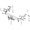 91101-A MOTODOR Фаркоп с оцинкованным шаром на Mazda CX-5 2012-2017, CX-5 2 2017-2025 без выреза в бампере. Тип шара: A. Нагрузки: 1500/75 кг, масса фаркопа 20 кг (без электрики в комплекте)