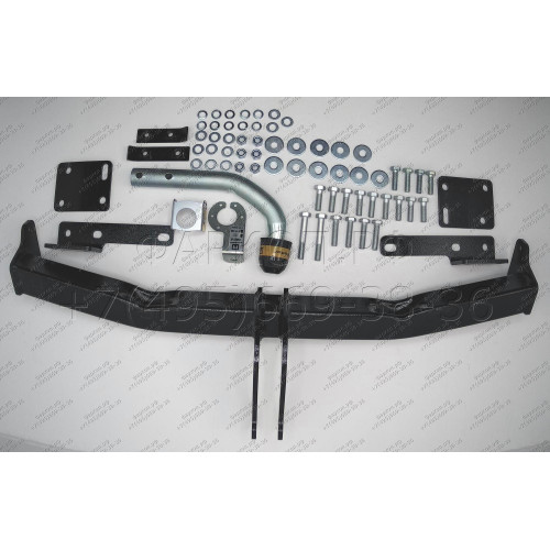 91412-A MOTODOR Фаркоп с оцинкованным шаром на Nissan X-Trail T32 2014-2022, Renault Koleos 2017-2020 без выреза в бампере. Тип шара: A. Нагрузки: 2000/100 кг, масса фаркопа 19,5 кг (без электрики в комплекте)