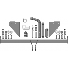 91413-A MOTODOR Фаркоп с оцинкованным шаром на Nissan Qashqai 2007-2014, Qashqai 2014-2021 (в т.ч. Qashqai +2) без выреза бампера. Тип шара: A. Нагрузки 1500/75 кг, масса фаркопа 16