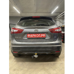 91413-A MOTODOR Фаркоп с оцинкованным шаром на Nissan Qashqai 2007-2014, Qashqai 2014-2021 (в т.ч. Qashqai +2) без выреза бампера. Тип шара: A. Нагрузки 1500/75 кг, масса фаркопа 16
