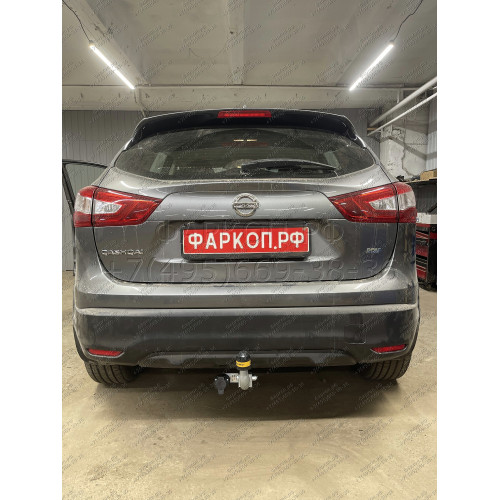 91413-A MOTODOR Фаркоп с оцинкованным шаром на Nissan Qashqai 2007-2014, Qashqai 2014-2021 (в т.ч. Qashqai +2) без выреза бампера. Тип шара: A. Нагрузки 1500/75 кг, масса фаркопа 16,6 кг (без электрики в комплекте)