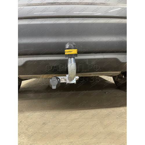 91413-A MOTODOR Фаркоп с оцинкованным шаром на Nissan Qashqai 2007-2014, Qashqai 2014-2021 (в т.ч. Qashqai +2) без выреза бампера. Тип шара: A. Нагрузки 1500/75 кг, масса фаркопа 16,6 кг (без электрики в комплекте)