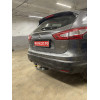 91413-A MOTODOR Фаркоп с оцинкованным шаром на Nissan Qashqai 2007-2014, Qashqai 2014-2021 (в т.ч. Qashqai +2) без выреза бампера. Тип шара: A. Нагрузки 1500/75 кг, масса фаркопа 16,6 кг (без электрики в комплекте)