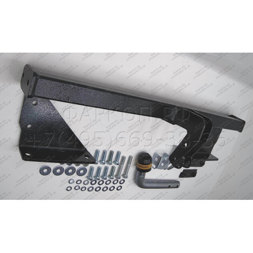 91413-A MOTODOR Фаркоп с оцинкованным шаром на Nissan Qashqai 2007-2014, Qashqai 2014-2021 (в т.ч. Qashqai +2) без выреза бампера. Тип шара: A. Нагрузки 1500/75 кг, масса фаркопа 16,6 кг (без электрики в комплекте)