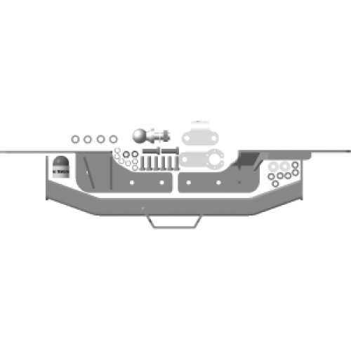 92511-FE MOTODOR Фаркоп с оцинкованным шаром на Toyota Highlander 2014-2020 без выреза в бампере. Тип шара: FE. Нагрузки: 2000/120 кг, масса фаркопа 19,5 кг (без электрики в комплекте)