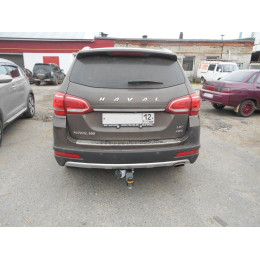 93104-E MOTODOR Фаркоп с оцинкованным шаром на Haval H6 2015-2020, Haval M6 2023-. Необходима подрезка бампера. Тип шара: E. Нагрузки: 1500/75 кг, масса фаркопа 17,5 кг (б
