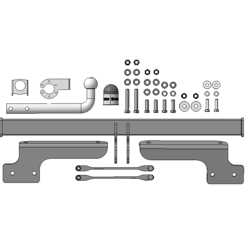 93110-A MOTODOR Фаркоп с оцинкованным шаром на Haval F7 2019-2024, Haval F7x 2019-2024 без выреза в бампере. Тип шара: A. Нагрузки: 1500/75 кг, масса фаркопа 18,9 кг (без электрики в комплекте)