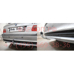 B009A GALIA Полностью оцинкованный фаркоп на BMW 3-Series E46 седан/универсал/купе 1998-2005. Подрозетник убирается за бампер. Тип шара: A. Невидимый вырез б
