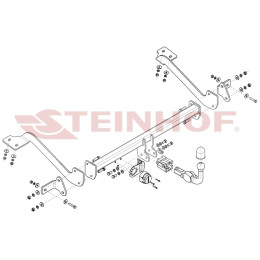 C-060 STEINHOF Фаркоп на Citroen Berlingo III XL L2 4753 мм 06/2018-, Opel Combo XL L2 4753 мм 06/2018-, Peugeor Partner XL L2 4753 мм 06/2018-, Peugeot Rifter XL L2 4753 мм 03/2018-, Toyota ProAce City Long 4753 мм 05/2019-, FIAT Doblo 