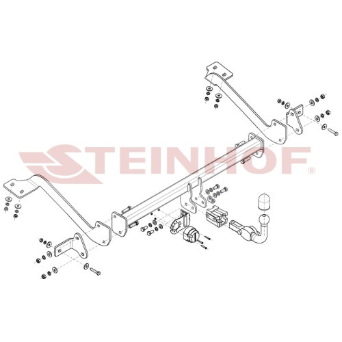 C-060 STEINHOF Фаркоп на Citroen Berlingo III XL L2 4753 мм 06/2018-, Opel Combo XL L2 4753 мм 06/2018-, Peugeor Partner XL L2 4753 мм 06/2018-, Peugeot Rifter XL L2 4753 мм 03/2018-, Toyota ProAce City Long 4753 мм 05/2019-, FIAT Doblo Long 2022- без сня