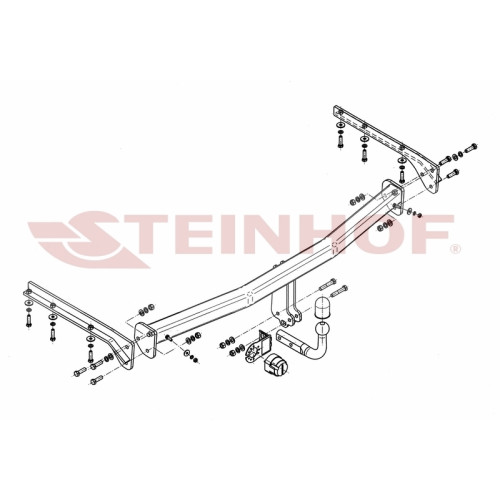 C-205 STEINHOF Фаркоп на Chrysler Voyager Stown Go 2004-2008, Chrysler Grand Voyager Stown Go 2004-2008, Dodge Caravan Stown Go 2004-2008, Dodge Grand Caravan Stown Go 2004-2008. Требуется подрезка бампера. Тип шара: A. Нагрузки: 1800/85 кг, масса фаркопа
