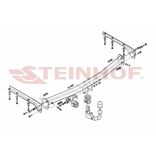 C-206 STEINHOF Фаркоп на Chrysler Voyager Stown Go 2004-2008, Chrysler Grand Voyager Stown Go 2004-2008, Dodge Caravan Stown Go 2004-2008, Dodge Grand Caravan Stown Go 2004-2008. Требуется подрезка бампера. Тип шара: AV (вертикальное быстросъемное креплен