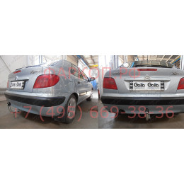 C028A GALIA Полностью оцинкованный фаркоп на Citroen Xsara хетчбек 1997-2004. Тип шара: A. Установка без снятия и выреза бампера. Нагрузки: 1100/70 кг, масса фар