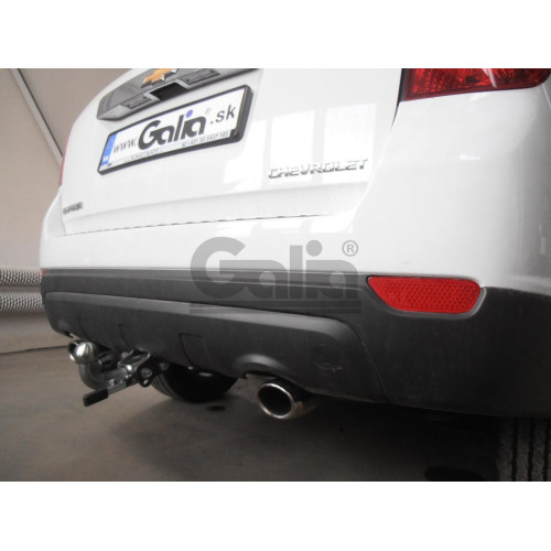 C060C GALIA Полностью оцинкованный фаркоп на Chevrolet Captiva 2006-2013, 2013-2018, Opel Antara 2006-2013, 2013-2017. Только для авто с запаской снизу. Тип шара: C (горизонтальный съемный). Нагрузки: 2100/80 кг, масса фаркопа 15,77 кг