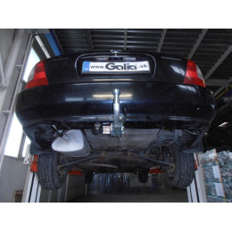 D014C GALIA Полностью оцинкованный фаркоп на Daewoo Nubira седан 1997-2003. Тип шара: C (горизонтальный съемный). Невидимый вырез бампера. Нагрузки: 1200/75 кг, 