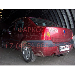D033A GALIA Полностью оцинкованный фаркоп на Renault Logan седан 2005-2014. Тип шара: A. Установка без снятия и выреза бампера. Нагрузки: 1100/75 кг, масса фарко