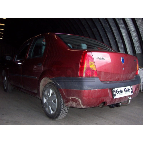 D033A GALIA Полностью оцинкованный фаркоп на Renault Logan седан 2005-2014. Тип шара: A. Установка без снятия и выреза бампера. Нагрузки: 1100/75 кг, масса фаркопа 13,02 кг