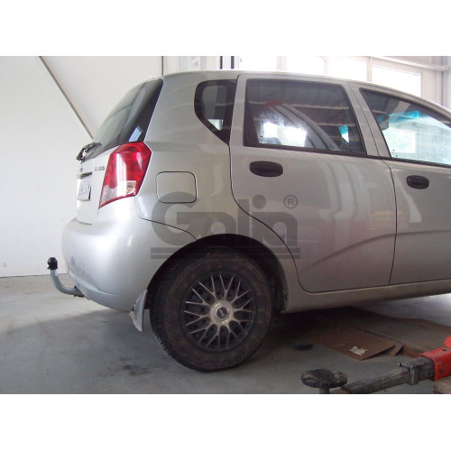 D038A GALIA Полностью оцинкованный фаркоп на Chevrolet Aveo хетчбек 3/5 дверей 2002-2012, Daewoo Kalos хетчбек 3/5 дверей 2002-2012. Тип шара: A. Невидимый вырез бампера. Нагрузки: 1100/50 кг, масса фаркопа 15,32 кг