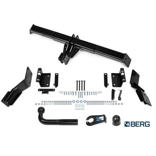 F.2317.001 BERG Фаркоп на Hyundai Santa Fe 2006-2012. Требуется подрезка бампера. Тип шара: A. Нагрузки: 2000/75 кг, масса фаркопа 24,8 кг (без электрики в комплекте)
