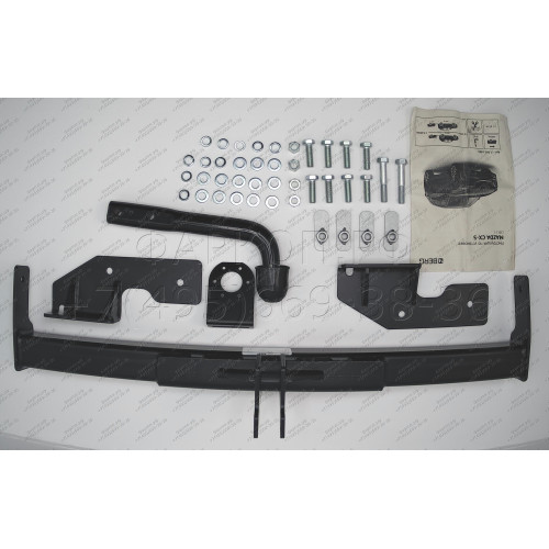 F.3811.001 BERG Фаркоп на Mazda CX-5 2011-2017, 2017-2025 без снятия и подрезки бампера. Тип шара: A. Нагрузки: 1500/75 кг, масса фаркопа 16,5 кг (без электрики в комплекте)