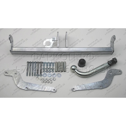 F097A GALIA Полностью оцинкованный фаркоп на Ford Mondeo седан/хетчбек 2000-2006. Подрозетник убирается за бампер. Тип шара: A. Невидимый вырез бампера. Нагрузки: 1800/75 кг, масса фаркопа 17,01 кг