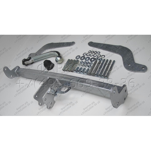 F097A GALIA Полностью оцинкованный фаркоп на Ford Mondeo седан/хетчбек 2000-2006. Подрозетник убирается за бампер. Тип шара: A. Невидимый вырез бампера. Нагрузки: 1800/75 кг, масса фаркопа 17,01 кг