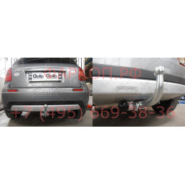 F109A GALIA Полностью оцинкованный фаркоп на Suzuki SX4 хетчбек 5 дверей 2006-2013 2WD/4WD, FIAT Sedici 2006-2014. Тип шара: A. Невидимый вырез бампера. Нагрузки: 1200/70 кг, 