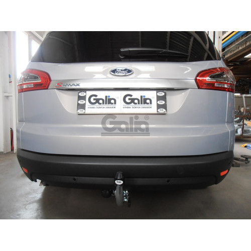 F114C GALIA Полностью оцинкованный фаркоп на Ford Galaxy 2006-2015, Ford S-MAX 2006-2015. Подрозетник убирается за бампер. Тип шара: C (горизонтальный съемный). Невидимый вырез бампера. Нагрузки: 1800/100 кг, масса фаркопа 16,47 кг