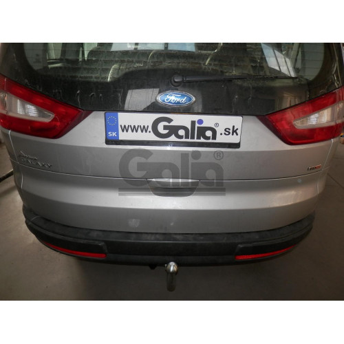 F114C GALIA Полностью оцинкованный фаркоп на Ford Galaxy 2006-2015, Ford S-MAX 2006-2015. Подрозетник убирается за бампер. Тип шара: C (горизонтальный съемный). Невидимый вырез бампера. Нагрузки: 1800/100 кг, масса фаркопа 16,47 кг