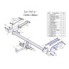 F117-A Лидер-плюс ТСУ для Ford Kuga DM2 2008-2013 без выреза бампера. Нагрузки: 1500/75 кг, масса фаркопа 21,44 кг (без электрики в комплекте)