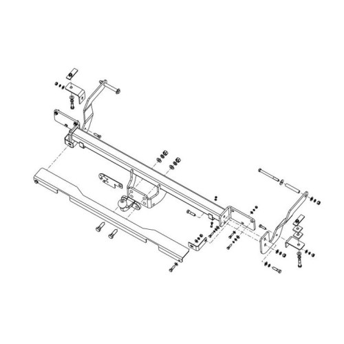 FA 06 AVTOS Фаркоп на Citroen Jumper 2006-, FIAT Ducato III 2006-, Peugeot Boxer 2006-. Необходима подрезка бампера. Тип шара: F. Нагрузки: 2000/100 кг, масса фаркопа 28,5 кг (без электрики в комплекте)