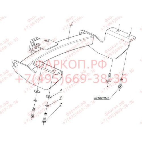FA 0726-E Бизон Фаркоп ПЕРЕДНИЙ на Nissan Pathfinder R51 2004-2014 без подрезки бампера. Тип шара: E (легкосъемный шар под квадрат). Нагрузки: 3500/120 кг. Не комплектуется электрикой