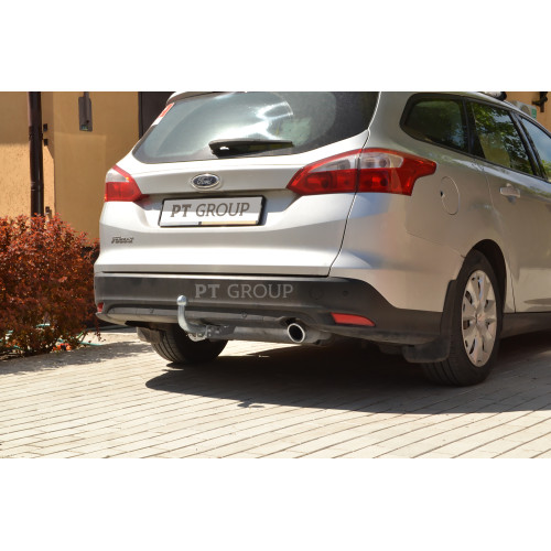 FFO-11-991528.00 PT GROUP Полностью оцинкованный фаркоп на Ford Focus 3 универсал 2011-2019 без выреза бампера. Тип шара: A. Нагрузки: 2000/75 кг, масса фаркопа 17 кг (без электрики в комплекте)