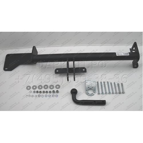 GAZ-08 AVTOS Фаркоп на Волга 2410, 31029, 3110, 31105 1986-2009 без снятия и подрезки бампера. Тип шара: A. Нагрузки: 1200/75 кг, масса фаркопа 13,3 кг (без электрики в комплекте)