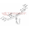 H-254 STEINHOF Фаркоп на Hyundai i20 хетчбек 5 дверей (PB) 2008-2012 без снятия и подрезки бампера. Тип шара: AV (вертикальное быстросъемное крепление шара на ключе). Нагрузки: 1200/50 кг, масса фаркопа 18,9 кг (без электрики в комплекте)
