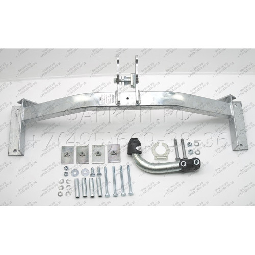 H017A GALIA Полностью оцинкованный фаркоп на Honda HR-V 1999-2001. Особенности: задние фары прямоугольной формы. Тип шара: A. Невидимый вырез бампера. Нагрузки: 1300/60 кг, масса фаркопа 14,75 кг