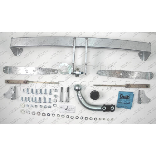 H096A GALIA Полностью оцинкованный фаркоп на Honda Jazz 2014-2020, Honda Fit 2013-2020. Тип шара: A. Невидимый вырез бампера. Нагрузки: 1200/80 кг, масса фаркопа 13,32 кг