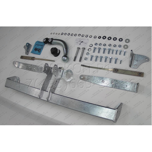 H096A GALIA Полностью оцинкованный фаркоп на Honda Jazz 2014-2020, Honda Fit 2013-2020. Тип шара: A. Невидимый вырез бампера. Нагрузки: 1200/80 кг, масса фаркопа 13,32 кг