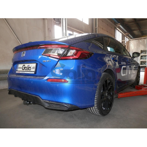 H111C GALIA Полностью оцинкованный фаркоп на Honda Civic хетчбек 5 дверей 2022-. Тип шара: C (горизонтальный съемный). Невидимый вырез бампера. Нагрузки: 1000/75 кг, масса фаркопа 17,07 кг