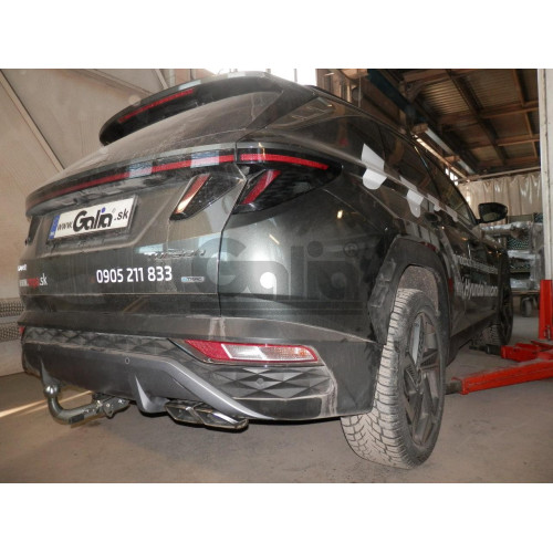 H120V GALIA Полностью оцинкованный фаркоп на Hyundai Tucson 2021-2024, 2024-, Kia Sportage 2022-2025, 2025-. Подрозетник убирается за бампер. Тип шара: AV (вертикальное быстросъемное крепление шара на ключе). Установка без выреза бампера. Нагрузки: 2000/1