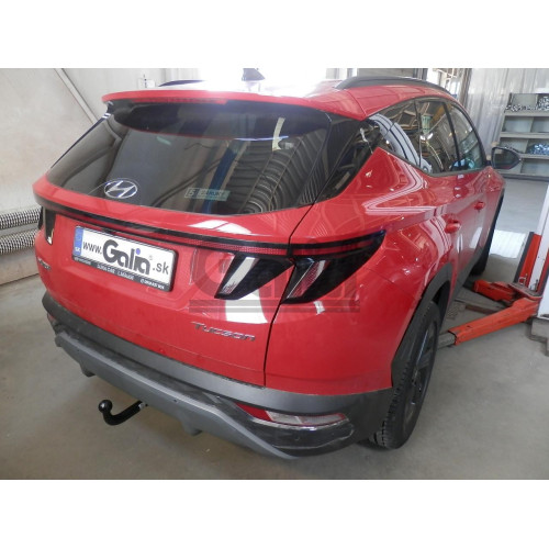 H120V GALIA Полностью оцинкованный фаркоп на Hyundai Tucson 2021-2024, 2024-, Kia Sportage 2022-2025, 2025-. Подрозетник убирается за бампер. Тип шара: AV (вертикальное быстросъемное крепление шара на ключе). Установка без выреза бампера. Нагрузки: 2000/1