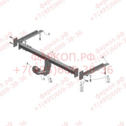 HN 03 AVTOS Фаркоп на Honda Civic седан 2006-2012. Необходима подрезка бампера. Тип шара: A. Нагрузки: 750/50 кг, масса фаркопа 12 кг (без электрики в комплекте)