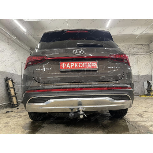 HSF-21-991122.00 PT GROUP Фаркоп на Hyundai Santa Fe IV рестайлинг 2021-2023, Kia Sorento 2020-2024 без подрезки бампера. Тип шара: E (легкосъемный шар под квадрат). Нагрузки: 2800/100 кг, масса фаркопа 16,9 кг (без электрики в комплекте)