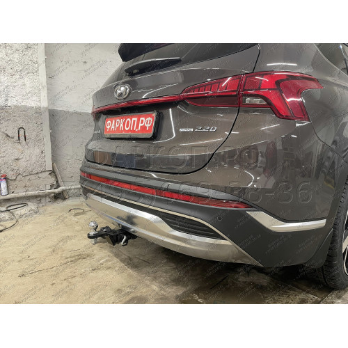 HSF-21-991122.00 PT GROUP Фаркоп на Hyundai Santa Fe IV рестайлинг 2021-2023, Kia Sorento 2020-2024 без подрезки бампера. Тип шара: E (легкосъемный шар под квадрат). Нагрузки: 2800/100 кг, масса фаркопа 16,9 кг (без электрики в комплекте)