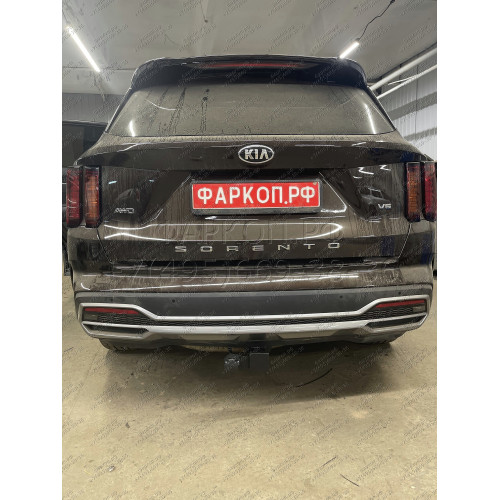 HSF-21-991122.00 PT GROUP Фаркоп на Hyundai Santa Fe IV рестайлинг 2021-2023, Kia Sorento 2020-2024 без подрезки бампера. Тип шара: E (легкосъемный шар под квадрат). Нагрузки: 2800/100 кг, масса фаркопа 16,9 кг (без электрики в комплекте)