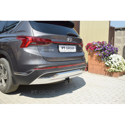 HSF-21-991122.00 PT GROUP Фаркоп на Hyundai Santa Fe IV рестайлинг 2021-2023, Kia Sorento 2020-2024 без подрезки бампера. Тип шара: E (легкосъемный шар под квадрат). Нагрузки: 2800/100 кг, масса фаркопа 16,9 кг (без электрики в комплекте)